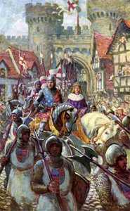 Edward V rides into London with Duke Richard