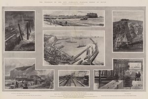 The Progress of the New Admiralty Harbour Works at Dover by Charles John de Lacy