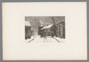View of the Rue des Rosiers in Montmartre by Charles Joseph Beauverie