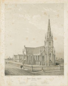 Burton-upon-Trent - Christ Church and Schools by Charles Joseph Hullmandel