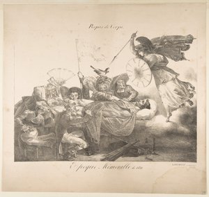 Repas de Corps. Memorable Epoch of 1821 by Charles Joseph Hullmandel