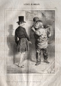 Scenes of Customs: Would you allow me to light my pipe? by Charles Joseph Traviès de Villers