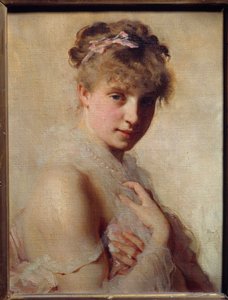 Portrait of a Young Girl by Charles Joshua Chaplin
