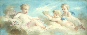 Putti frolicking in the Clouds