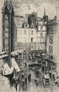 Rue Galande, 1915 by Charles Jouas
