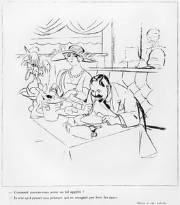 Eating, illustration from 