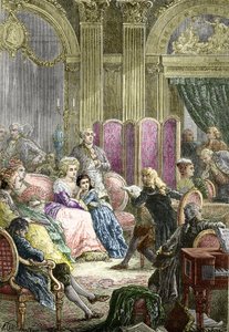 The Salon of Suzanne Curchod and Madame Necker by Charles Laplante