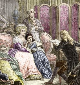 The Salon of Suzanne Curchod and Madame Necker by Charles Laplante