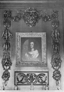 Carvings over the Hall Mantel