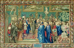 Audience Granted by Louis XIV to the Count of Fuentes, Royal Ambassador of Philip IV of Spain, at the Louvre, 24th March 1662, Gobelins Workshop