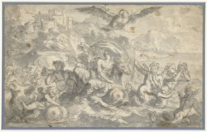Europa and the Bull Surrounded by Sea Gods by Charles Le Brun