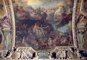 King Louis XIV Governing Alone in 1661, Ceiling Painting from the Galerie des Glaces