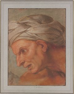 Head in Profile to the Left from the "Queens at the Feet of Alexander the Great" by Charles Le Brun