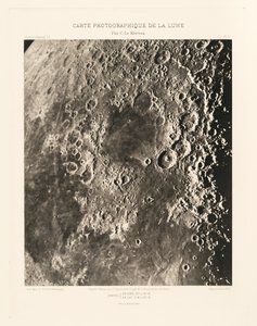 Photographic Chart of the Moon, plate II, March 15 by Charles le Morvan
