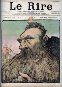 Auguste Rodin - Cartoon by Charles Leandre in Le Rire by Charles Leandre