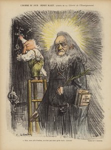 Caricature of French journalist and politician Henry Maret and Prime Minister Emile Combes