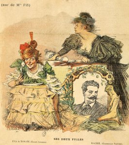 Cartoon for two hundredth replica of Mademoiselle Fifi, from novella by Guy de Maupassant