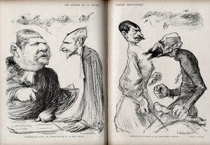Dreyfus Case - The Actors of the Great Dreyfusian Comedy - Caricature by Charle by Charles Leandre