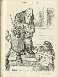 Illustration by Charles Leandre in Le Rire, 31/12/21 - Theory and Practice - Nobel Prize - Lenin, France Anatole by Charles Leandre