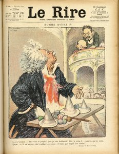 Illustration for the Cover of Le Rire, 07/02/1920 - Statesman - David Lloyd George and Ebert Friedrich