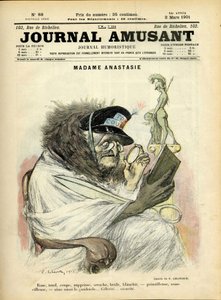 Illustration of Charles Leandre for the Cover of Le Journal Fun by Charles Leandre