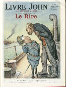 Illustration of Charles Leandre for the Cover of Le Rire, 03/06/22 - Italy, USSR - Victor Emmanuel 1st, Gueorgui Titcherine by Charles Leandre