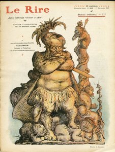 Illustration of Charles Leandre (1862-1934) for the Cover of Le Rire, 07/12/07 - Augagneur Victor (1855-1931) - Statufication by Charles Leandre