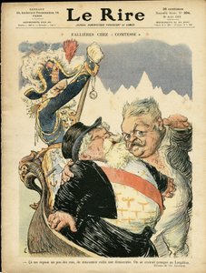 Illustration by Charles Leandre for the Cover of Le Rire, 20/08/10 - Fallieres at the Countess - Italy, President of the Republic, Hat, Identifier, Venice - Fallieres Armand