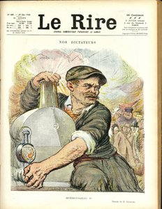 Illustration of Charles Leandre for the Cover of Le Rire, 29/05/20 - Our Dictators - Train Railway Railway - Gaston Monmousseau by Charles Leandre