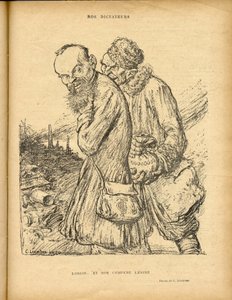 Illustration of Charles Leandre in Le Rire, 29/05/20 - Loriot and his Compere Lenin by Charles Leandre