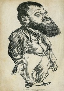 Portrait of Bernard Paul dit Tristan-Bernard (1866-1947), French writer and comedian. Cartoon by Charles Leandre (1862-1934), in 