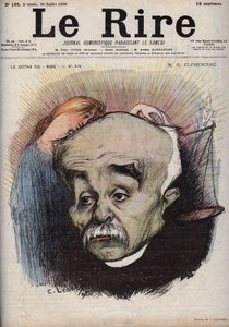 Portrait of Georges Clemenceau (1841-1929) - caricature by Charles Leandre in 