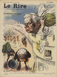 Visit of President Loubet of France to Italy (Illustration for Le Rire) by Charles Leandre