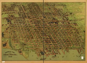 Birdseye View of Erie, Penna. 1909 by Charles; Lederle Lederle