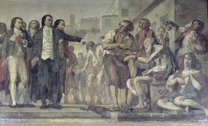 Philippe Pinel Releasing Lunatics from Their Chains at the Bicetre Asylum in Paris by Charles Louis Lucien Muller
