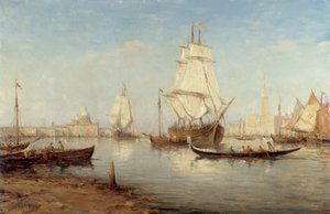 Galleons and Gondolas in the Basin of San Marco by Charles Malfroy