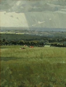 An Autumn Landscape with Resting Cattle by Charles Marie Dulac