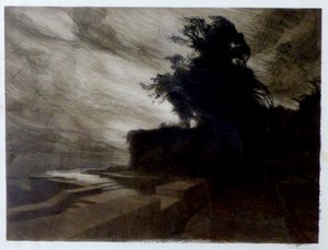 The Wind - Part of a Series of 9 Lithographs Called Canticle of the Creatures by Charles Marie Dulac