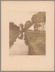 Two Walkers Along a Canal