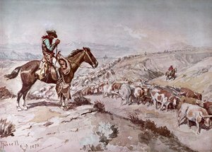 Cattle Drive by Charles Marion Russell