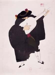 Costume for character of guitarist from The Barber of Seville by Gioacchino Rossini, sketch by Charles Martin
