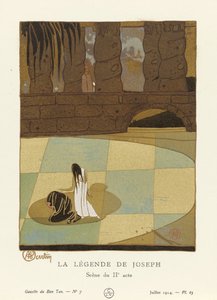 The Legend of Joseph. Scene from the Second Act from La Gazette du Bon Ton, pub. 1914 by Charles Martin