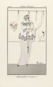 Morning Dress, from Costumes Parisiens, pub. 1913 by Charles Martin
