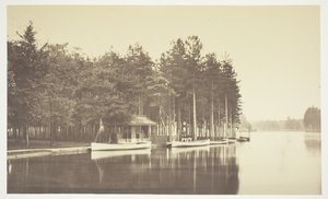 Untitled [Boat on a Lake in the Bois de Boulogne, a Park in Paris] by Charles Marville