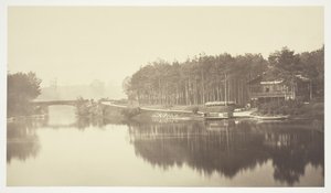 Untitled, c. 1850 (Bridge and chalet in the Bois de Boulogne, a park in Paris)