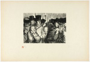 Boulevard du Temple at Midnight, from Unique Edition of Thirty-Six Woodcuts by Charles Maurand