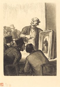The Auction House: The Expert by Charles Maurand after Honoré Daumier