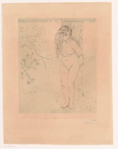 Eve Leaning Against a Tree by Charles Maurin (signed by artist)