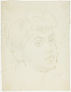 Portrait Head of a Young Woman by Charles Maurin