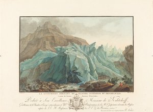 La Lutschinen Sortant du Glacier Inférieur du Grindelwald, 1785 by Charles Melchior Descourtis